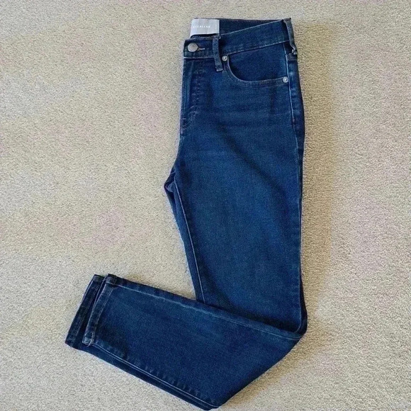 Everlane Mid Rise Skinny Jeans Blue Women's Size 27 Ankle Length Denim - Picture 1 of 14